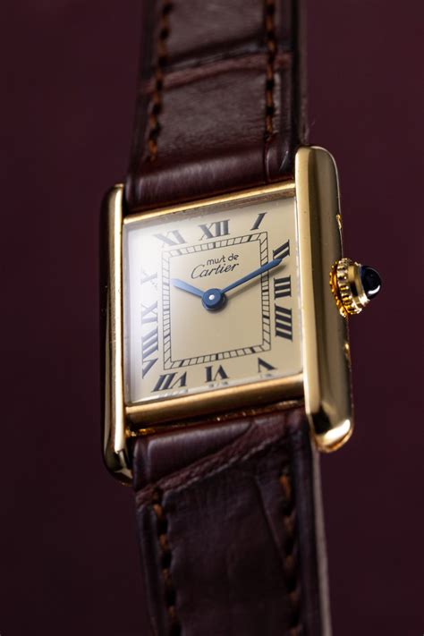 cartier tank vermeil 590003|cartier vermeil tank quartz.